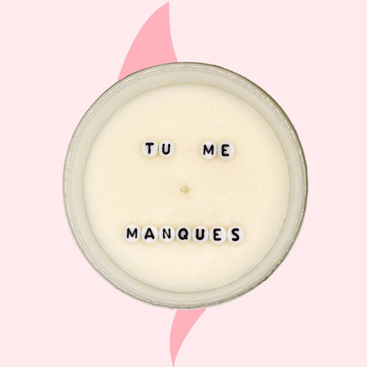 Bougie "Tu me manques"
