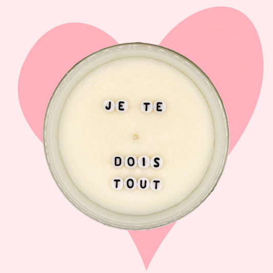 Bougie "Je te dois tout"